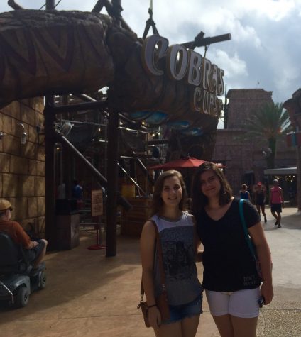 THE MUMMY RIDE? The new Busch Gardens coaster bares a stark resemblance to the famous Universal Studios ride. Here, McKenna Ebert (left) and Alicia Rose (right) prepare to ride the coaster.