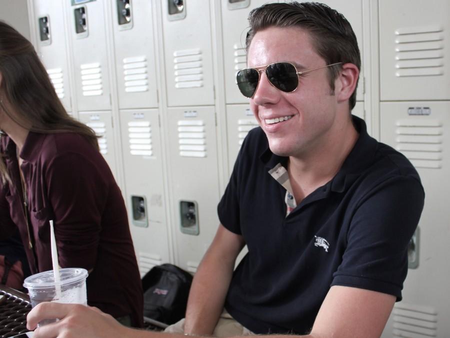 Senior Nathan Bekesh knows how to stay cool with his Ray Ban shades