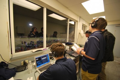 The crew of the Berkeley Broadcast Network watches over a regular season Varsity Football game in late October.
