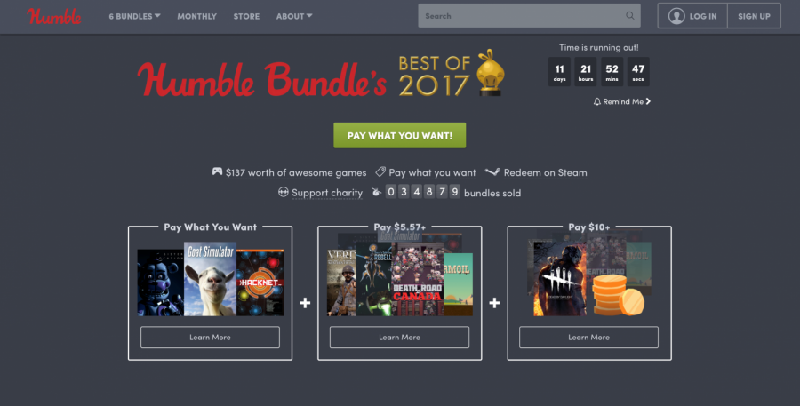 PICK YOUR PRICE: Humble Bundles allow customers to pay as much or as little as they want while offering incentives for paying more, typically in the form of more games.