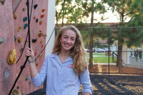 CLIMBING? CLIMB ON: Hennecke is excited to get her Berkeley Academy class climbing on the Berkeley rock wall.