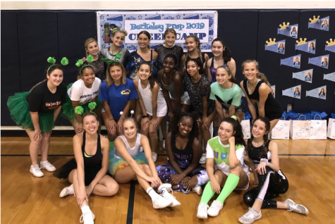 OUT OF THIS WORLD: The Varsity Cheerleading team participated in an NCA Speed Camp to learn new skills and prepare for their back-to-school performance in all-school-convo. 
