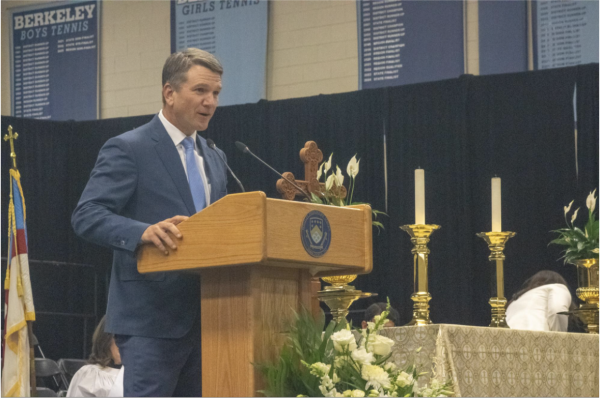 BE INTERESTING: Chad Harrod '95 speaks to the Class of 2026 about being less worried about impressing and more focused on being interesting.