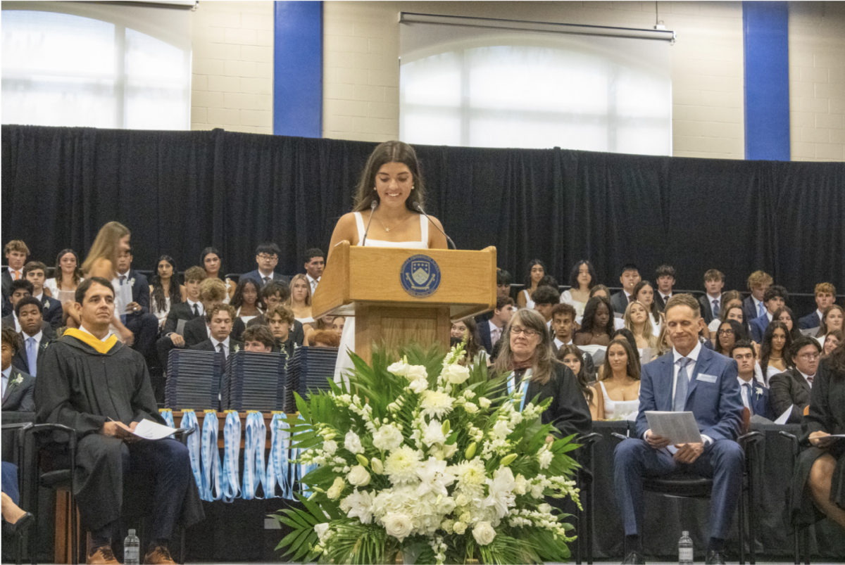 Don’t Fear the Fall: Sage Bischof presents the gift of $200,150.60 on behalf of the Class of 2026